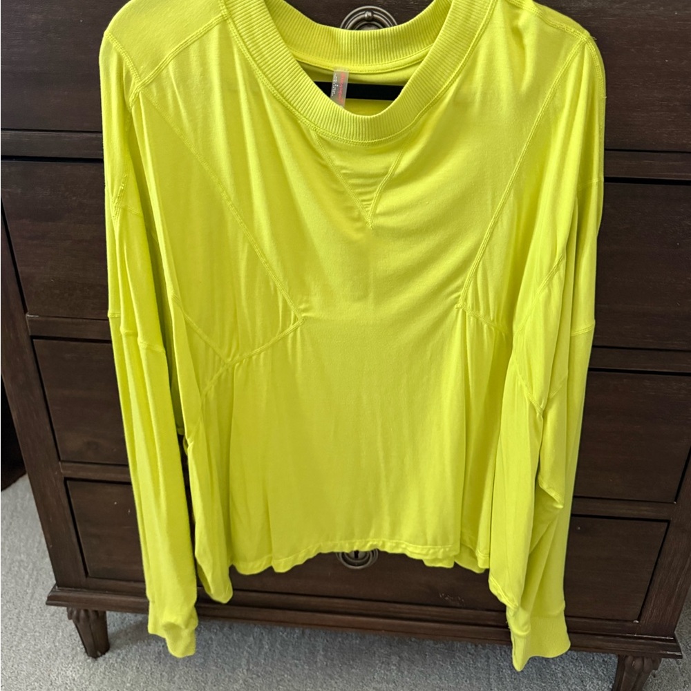 FP Movement by Free People Neon Yellow Long Sleeve Top